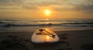 sunrise  stand up paddle board